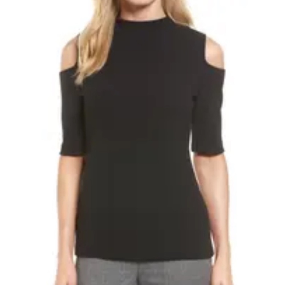 Emerson Rose Black Cold Shoulder Blouse Women’s Large